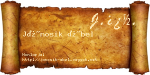 Jánosik Ábel névjegykártya