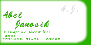 abel janosik business card