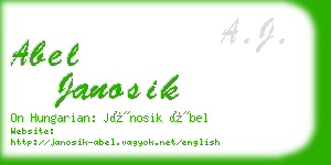 abel janosik business card